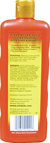 Wildlife Research Scent Killer Gold Body Wash and Shampoo, (12-Ounce), Multi