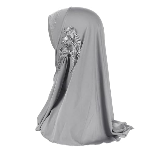 Women Chic Shiny Muslim Hijab Soft Breathable Turban Long Scarf Anti-UV Arabian Islamic Ramadan Headscarf Eid Headwrap Hair Loss Caps Beanie Headwear