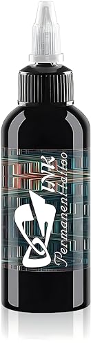 BAODELI Tattoo Ink Black Lining Black, Standard Tattoo Pigment Super Black Color Evenly Vibrant and Bright (2oz)