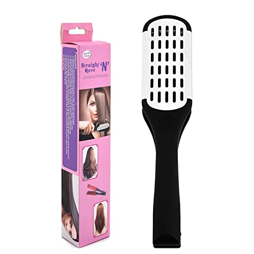Aethland Double-Sided Boar Bristle Brush and Hair Straightening Comb for Smoothing and Styling