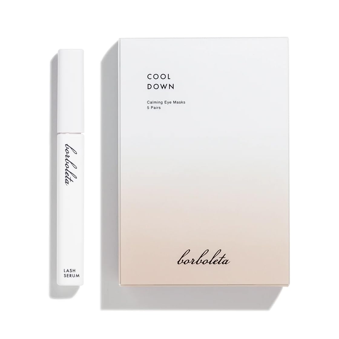 Borboleta Lash Serum - Eyelash Serum for Longer, Thicker, and Fuller Looking Lashes with Cooldown Calming Under Eye Masks