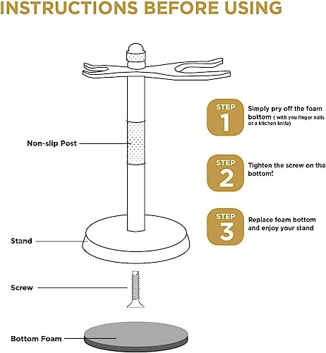 Perfecto Deluxe Black Razor and Brush Stand - The Best Safety Razor Stand. This Will Prolong The Life Of Your Shaving Brush, Best Valentine's Day Gift for Him, Gift For Dad Men, Shaving Accessories.