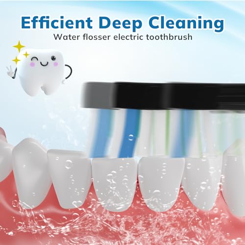 6 Pack Replacement Replacement Brush Heads for Waterpik Sonic Fusion Flossing Toothbrush Compatible with Sonic Fusion SF01/SF02 and Sonic Fusion 2.0 SF03/SF04- White with Caps