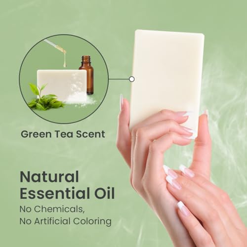 Body Restore Kojic Acid Soap, (Green Tea 2 Pack), with Vitamin C,E, Shea Butter, Collagen, Hyaluronic Acid, Turmeric, Retinol For Dark Spots, All Natural Soap Bar, Paraben Free