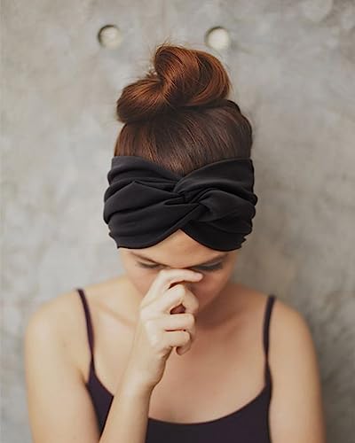 AQOKKA 8 Pack Wide Headbands for Women Knotted Head Bands for Women's Hair Non Slip Boho Head Wraps Hair Accessories for Women