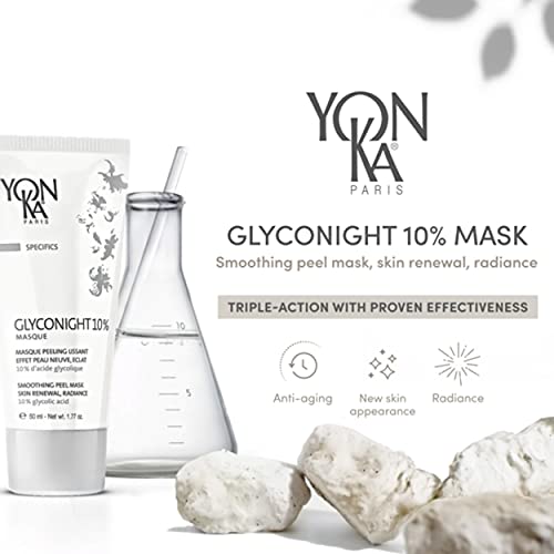 Yonka Hydrating Face Toner, Natural Toning Spray for Dry & Sensitive Skin (6.76 Fl Oz) With Yon-Ka Glyconight 10% Peel Masque Travel Size (15ml/0.57oz) Anti-Aging Face Mask