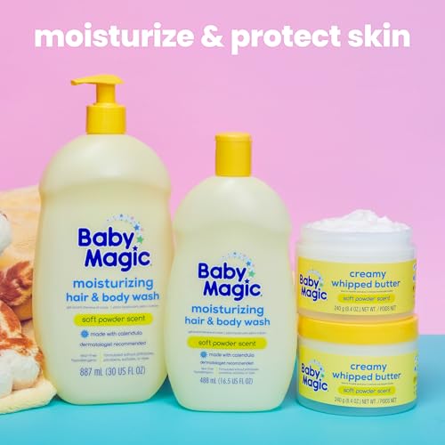 Baby Magic Creamy Whipped Butter | Helps Keep Skin Feeling Healthy and Baby Soft | Shea Butter & Colloidal Oat | 8.4 fl oz.