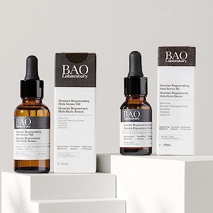 BAO Demeter Regenerating Halo Serum Oil | Bisabolol, Vitamin E, Bakuchiol & Squalane | Facial Serum for Wrinkles, Acne, Dryness & Finelines | Face Serum For All Skin Types (30 ML)