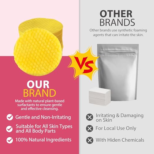 AFITMOE 40 Pads Kojic Acid and Turmeric Cleansing Pads,Turmeric Cleansing Pads Balance Skin Oil And Water,Gentle & Non-Irritating,For Body's Skin