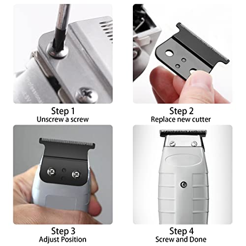 Replacement Blades Compatible with Andis T Outliners Gtx,Suitable for hair clippers model #04710/04521,Black