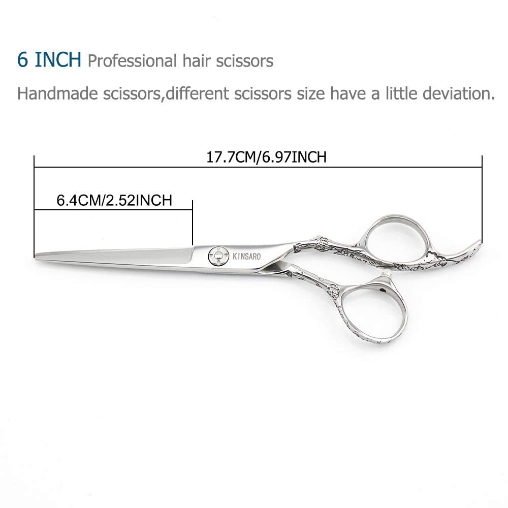6 INCH Hair Cutting Scissors and 5.75 INCH Hair Thinning Scissors Barber Scissors Hairdressing Scissors Kinsaro