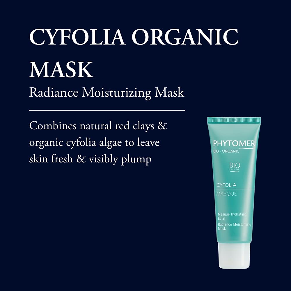 PHYTOMER Cyfolia Organic Exfoliating Cream | Healthy, All-Natural Facial Scrub Exfoliator | Certified Organic | Gentle Face Cleanser | Smoother, Softer, More Radiant Skin | 50 ml