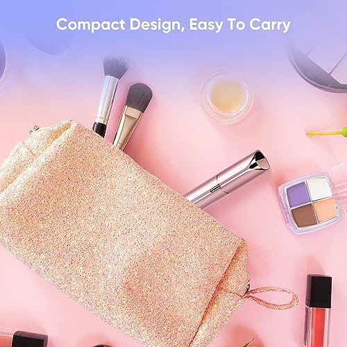 Xinvinx Facial Hair Removal for Women- as Seen on TV Painless Face Shaver -Painless Womens Facial Hair Remover with 2 Replacement Heads, Lipstick-Sized, USB Rechargeable(White)