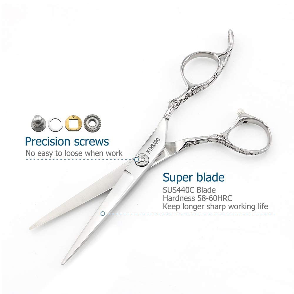 6 INCH Hair Cutting Scissors and 5.75 INCH Hair Thinning Scissors Barber Scissors Hairdressing Scissors Kinsaro