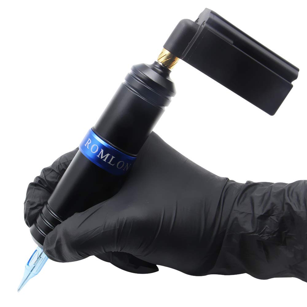 Romlon Tattoo Kit - Tattoo Pen Machine Kit Rotary Tattoo Pen Machine 2Pcs Power Supply 40Pcs Tattoo Needles Cartridge Tattoo Accessories for Beginner Tattoo Artist