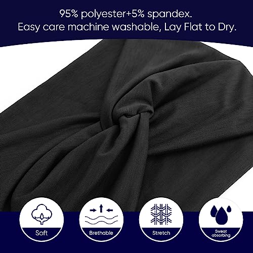 AQOKKA 8 Pack Wide Headbands for Women Knotted Head Bands for Women's Hair Non Slip Boho Head Wraps Hair Accessories for Women