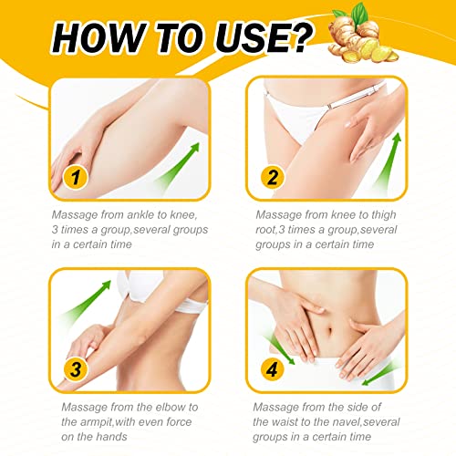 2PCS VOGSIG Ginger Slimming Cream - Anti Cellulite, Fat Burning, Tightening & Moisturizing, 1oz each