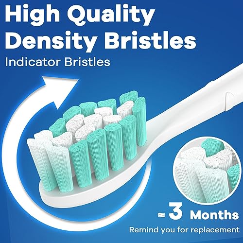BrightDeal Replacement Toothbrush Heads for Philips Sonicare ProtectiveClean 4100 5100 6100 DailyClean DiamondClean EasyClean PowerUp Plaque Control C2 G2 HX6817/01 HX6857/11 White&Black, 4 Pack
