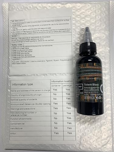 BAODELI Tattoo Ink Black Lining Black, Standard Tattoo Pigment Super Black Color Evenly Vibrant and Bright (2oz)