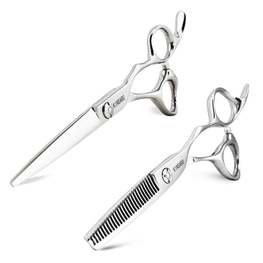 6 INCH Hair cutting shears and 5.75 INCH hair thinning scissors professional barber scissors