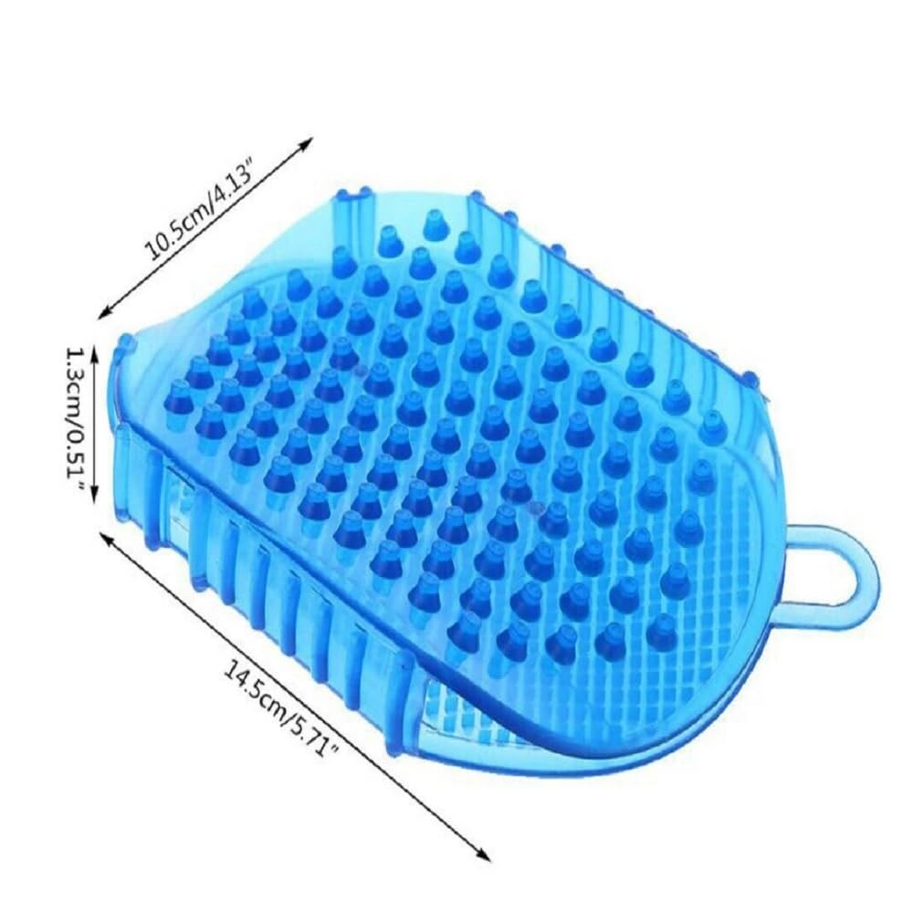 2Pcs Shower Foot Massager Scrubber Mat + Silicone Body Scrubber Exfoliating Glove,Non-Slip Back Massage Pad,Bathroom Wash Foot Mat Exfoliating Dead Skin Foot Brush Shower Non-Slip Mats (Pink+Pink)