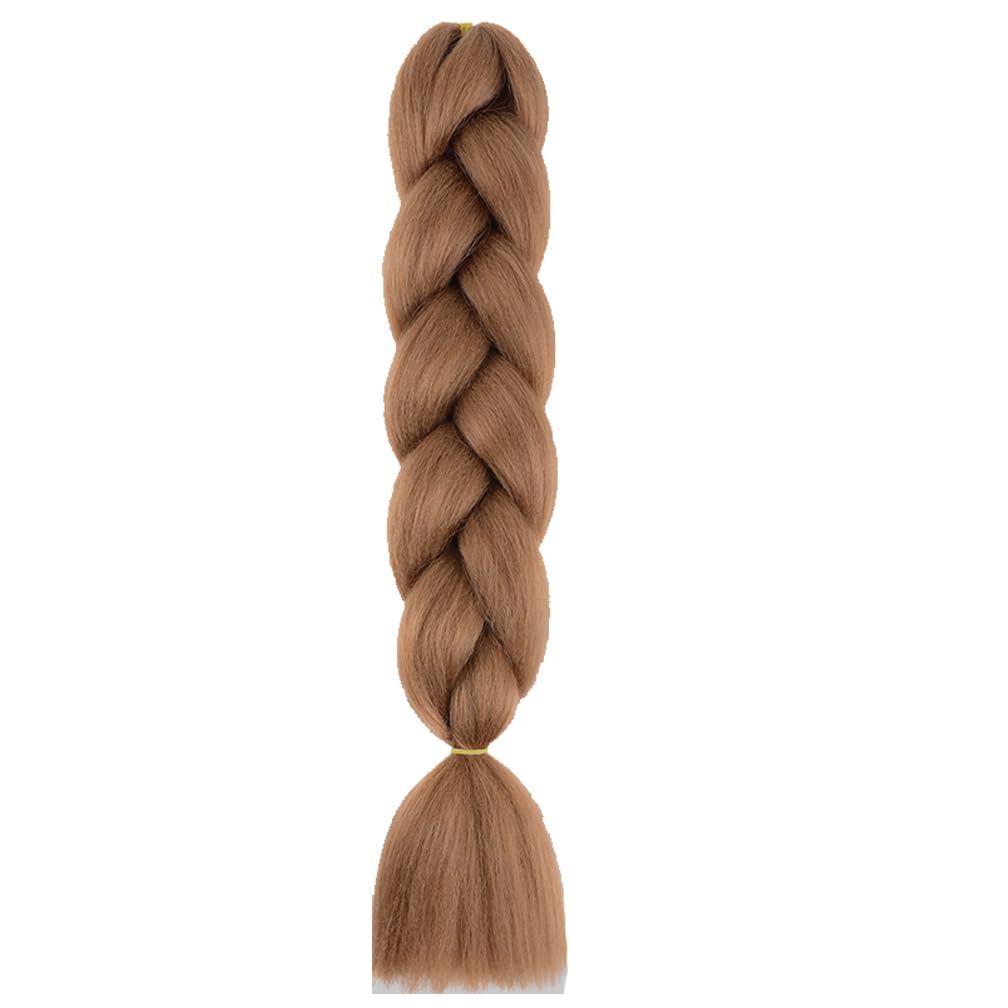 Braiding Hair Brown Kanekalon Braid Hair Extensions for Box Braids Hot Water Setting High Temperature Synthetic Fiber (30#-1Pack)