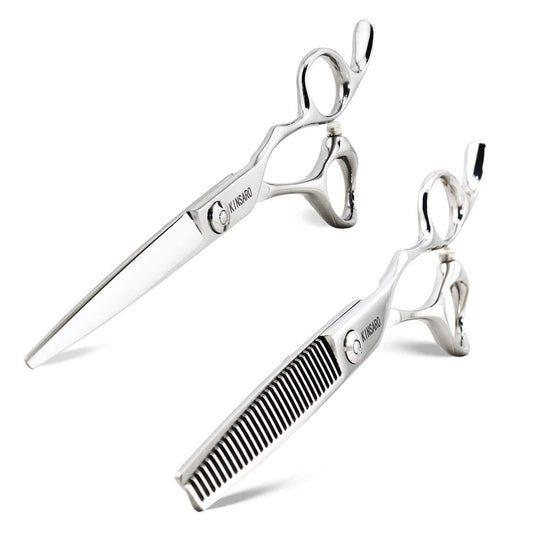 6 INCH hair cutting scissors and hair thinning scissors set professional hair scissors