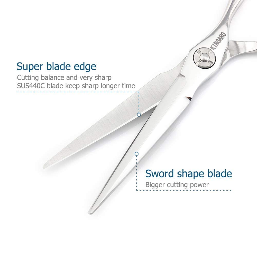 5.5 INCH Hair Scissors Hair Cutting Scissors Hair Shears Barber Scissors and 5.5 INCH Hair Thinning Scissors Thinning Shears Barber Scissors Set Kinsaro