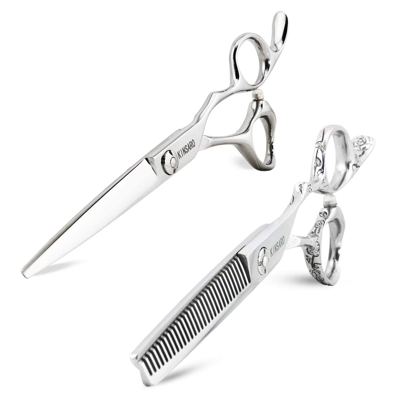 6 INCH hair cutting scissors and 6 INCH hair thinning shears set barber scisors