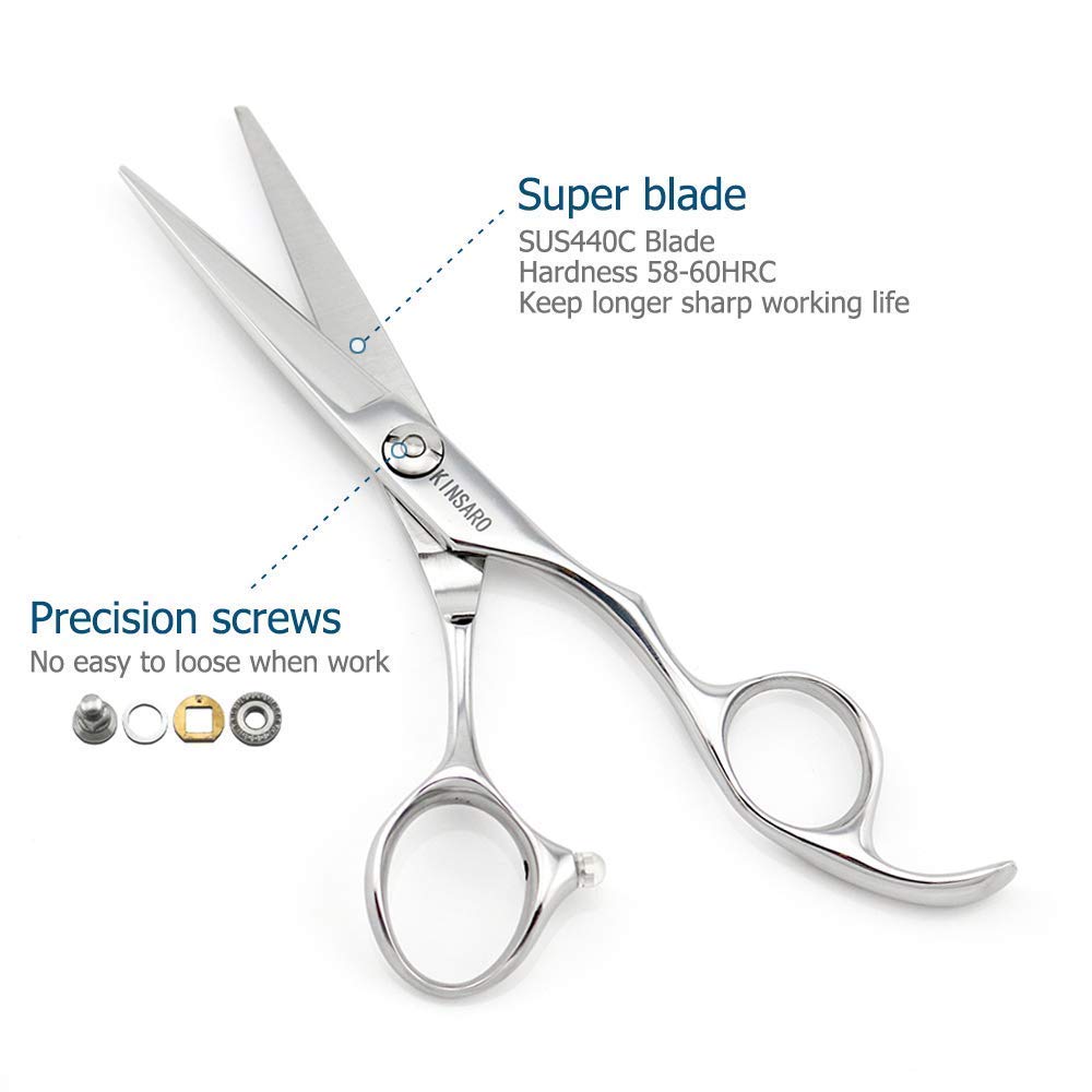 5.5 INCH hair scissors sharp hair shears for hair cutting scissors barber scissors and 5.75 INCH hair thining scissors thinning shears Kinsaro
