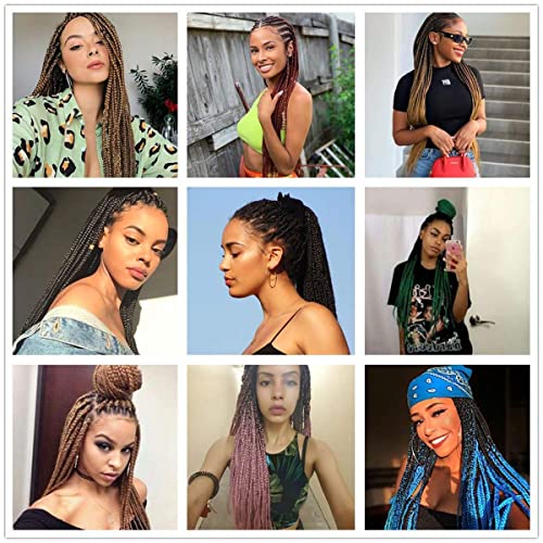 Blue Braiding Hair Pre Stretched EZ Braiding Hair 3 Packs/Lot 26 Inches Yaki Texture Braiding Hair Hot Water Setting Synthetic Fiber for Crochet Hair Extensions(3 packs,blue#)