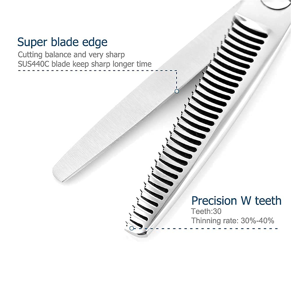 Barber Scissors Set 6 Inch Hair Scissors Set Hair Shears Professional Haircut Scissors Hairdresser Scissors Thinning Shears 440C Kinsaro