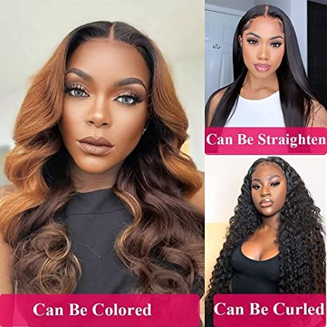 13*4 Body Wave Lace Front Wigs Human Hair Pre Plucked for Women Glueless Human Hair Transparent Lace Front Body Wave wig 180% Density Frontal Wigs Human Hair (22 In13*4 Body Wave Lace Front Wigs)