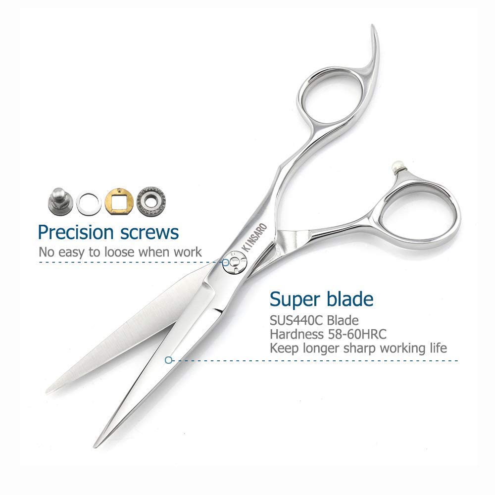 Barber Scissors Set 6 Inch Hair Scissors Set Hair Shears Professional Haircut Scissors Hairdresser Scissors Thinning Shears 440C Kinsaro