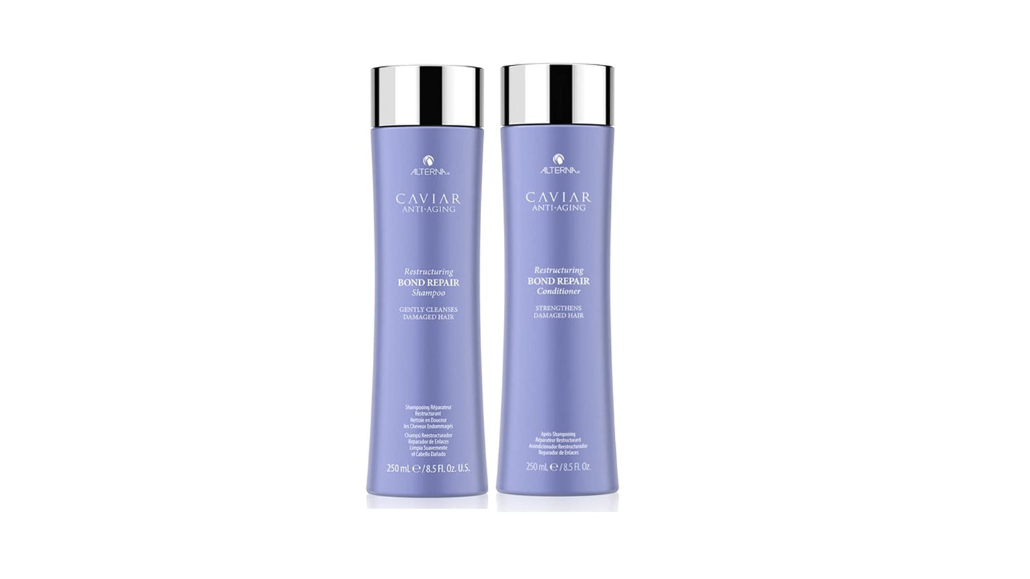 Alterna Caviar Anti-Aging Restructuring Bond Repair Shampoo and Conditioner Standard Set, 8.5oz each | Rebuilds & Strengthens Damaged Hair | Sulfate Free