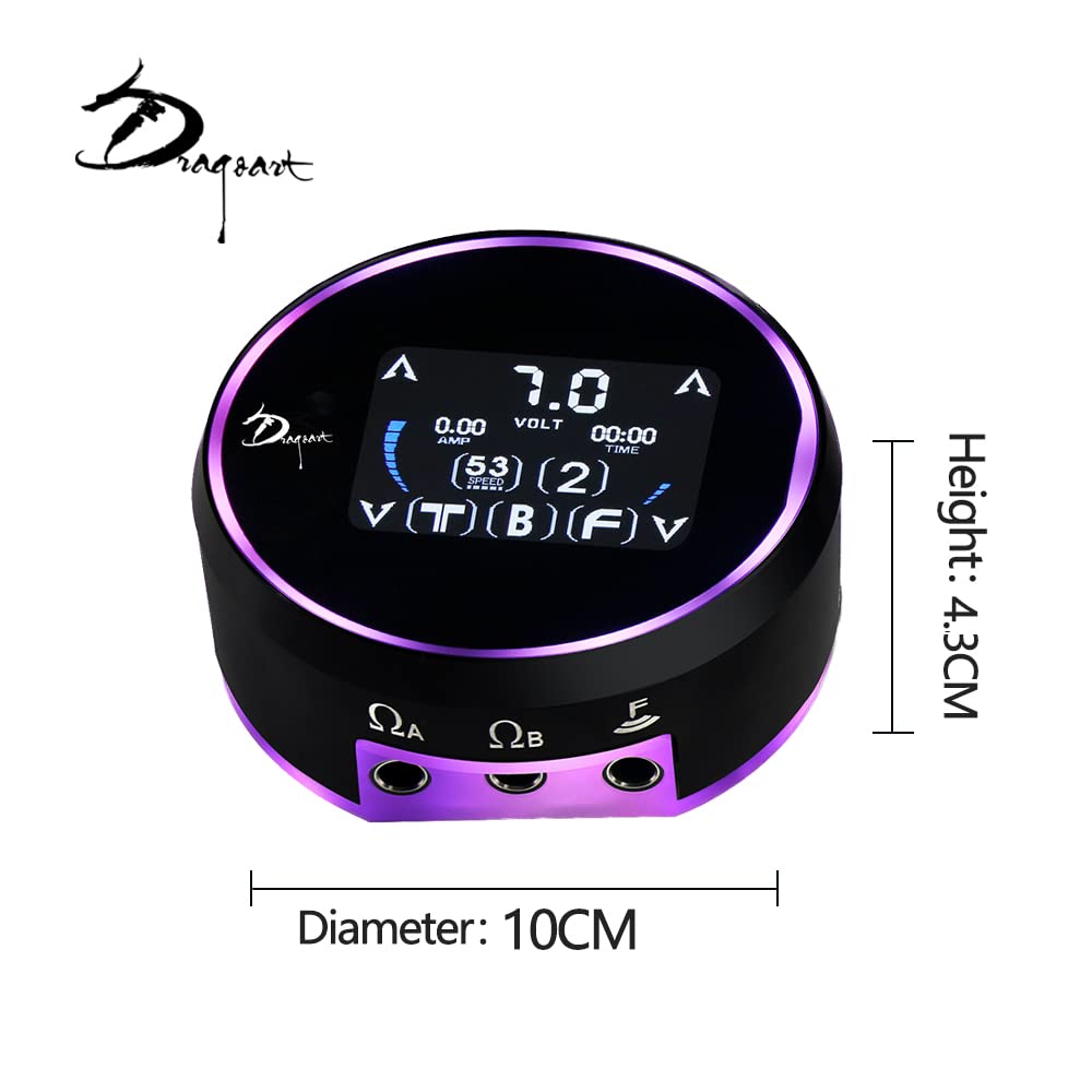 Aurora III 3rd Generation Tattoo Power Supply w/Touchscreen, Dual Output, LEDs (Black)