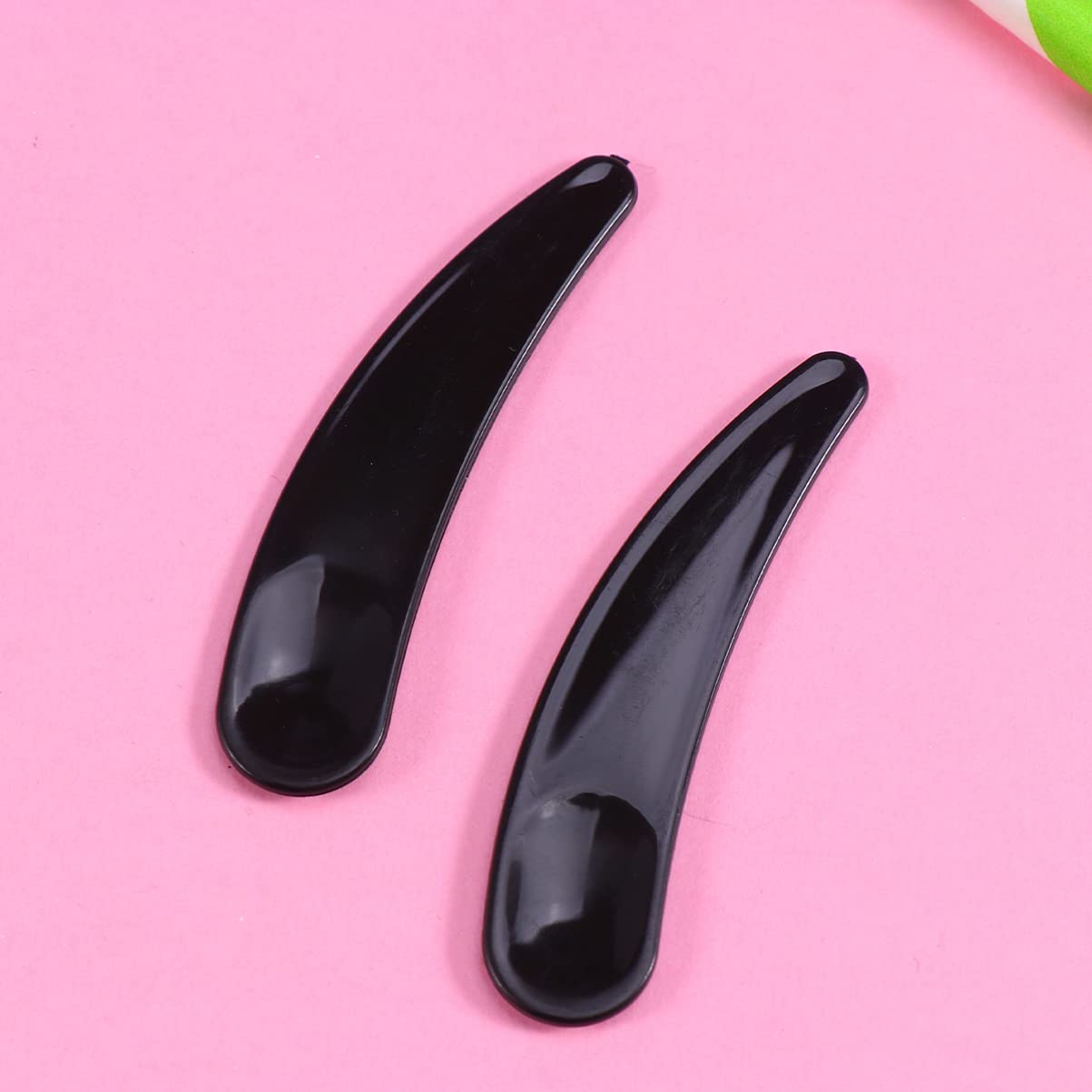 Beaupretty 200Pcs Mini Disposable Makeup Spatulas, Facial Cream Spoon Cosmetic Plastic Spatulas Scoops Tip Spatulas (Black)
