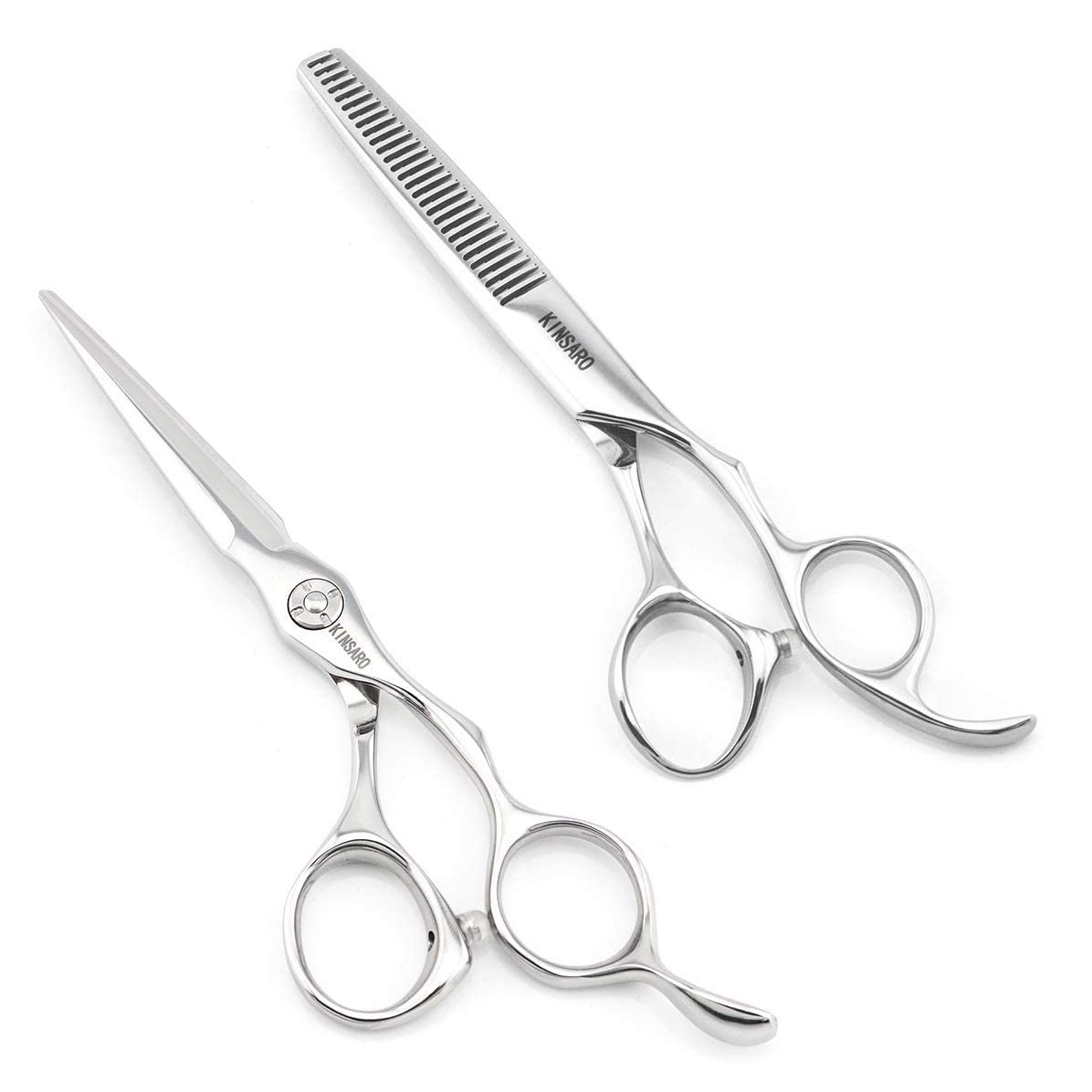 5.5 INCH Hair Scissors Hair Cutting Scissors Hair Shears Barber Scissors and 5.5 INCH Hair Thinning Scissors Thinning Shears Barber Scissors Set Kinsaro