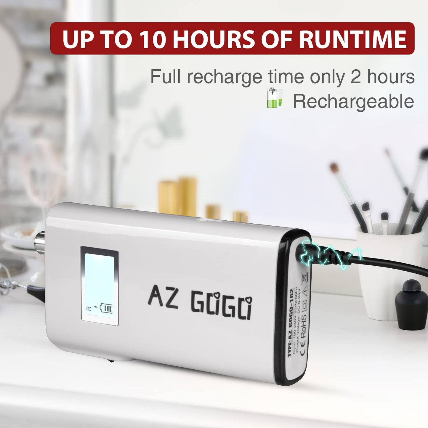 AZ GOGO Nail Drill Machine + Ceramic Nail Drill Bits