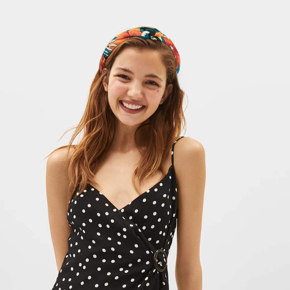 Womens Boho Headbands 12 Pack VELSCRUN Knotted Elastic Turban Bandeau Wide Hair Bands/Accessories for Washing Face