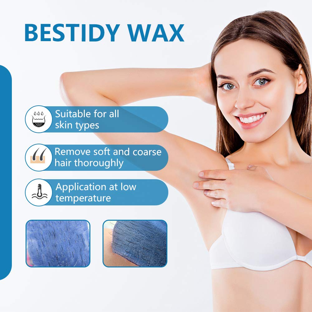 Bestidy Wax Beads, Bagged 500g/1.1lb/17.6oz, Waxing beans for Hair Removal, Women Men, Home Waxing for All Body and Brazilian Bikini Areas (500g)