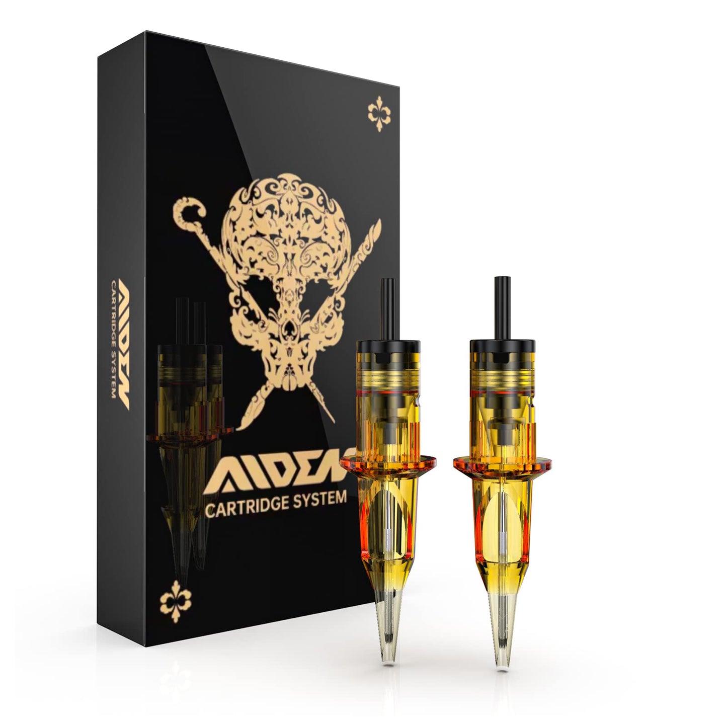 AIDEN Tattoo Cartridge Needles Professional 20pcs 9RL #12 Standard Round Liner Tattoo Needles Compatible with All Standard Rotary Machines (1209RLLT)