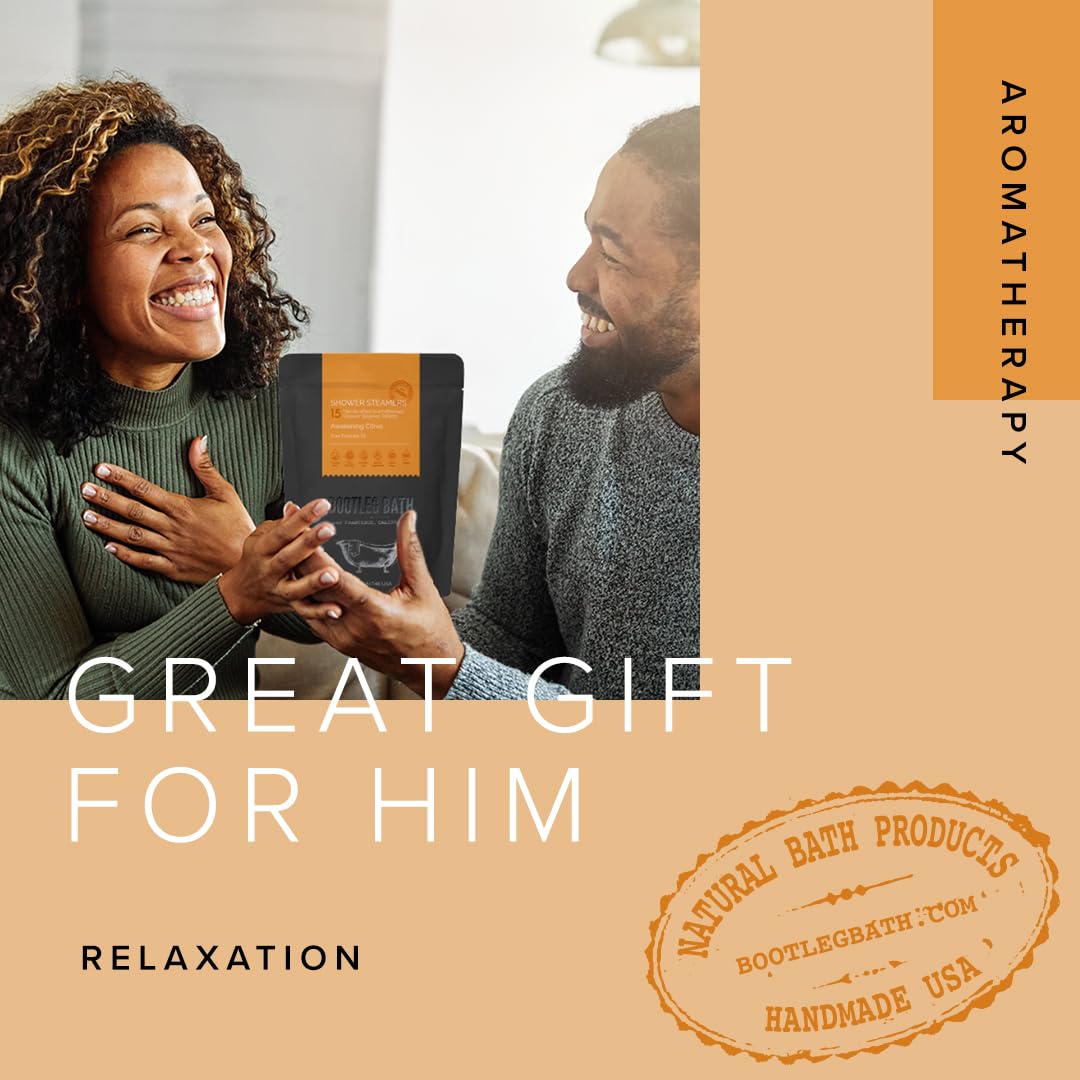 BOOTLEG BATH Shower Steamers Aromatherapy 45 Pack, 100% Pure Essential Oil, Multi Pack - Eucalyptus, Lavender, Citrus - All Natural, for Men and Women, Made in USA