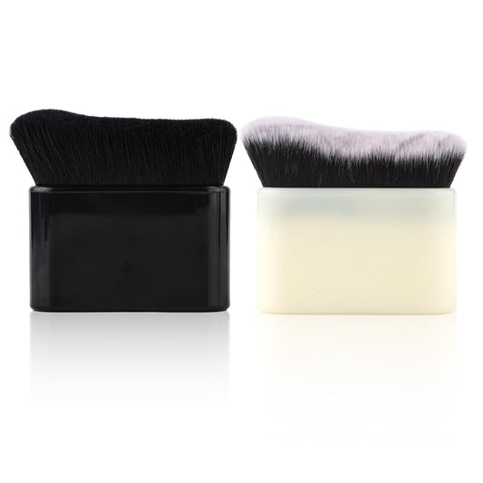 2pcs Self Tanning Brushes, Liquid Foundation Body Makeup Tanner Blending Brushes Self Tan Brush Applicator for Body Face (Black, White)