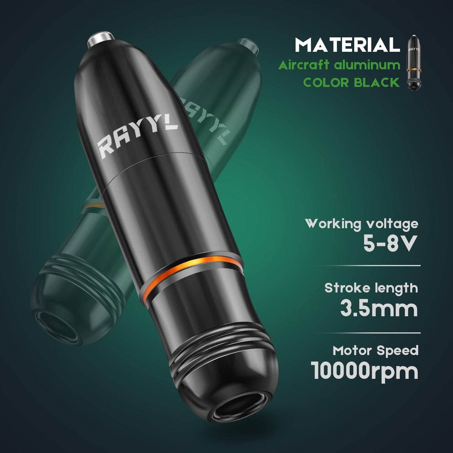 Rayyl Machine Pen Kit - PRO Machine Pen Tattoo Power Supply Practice Skin Transfer Paper for Beginners & Experienced Artists