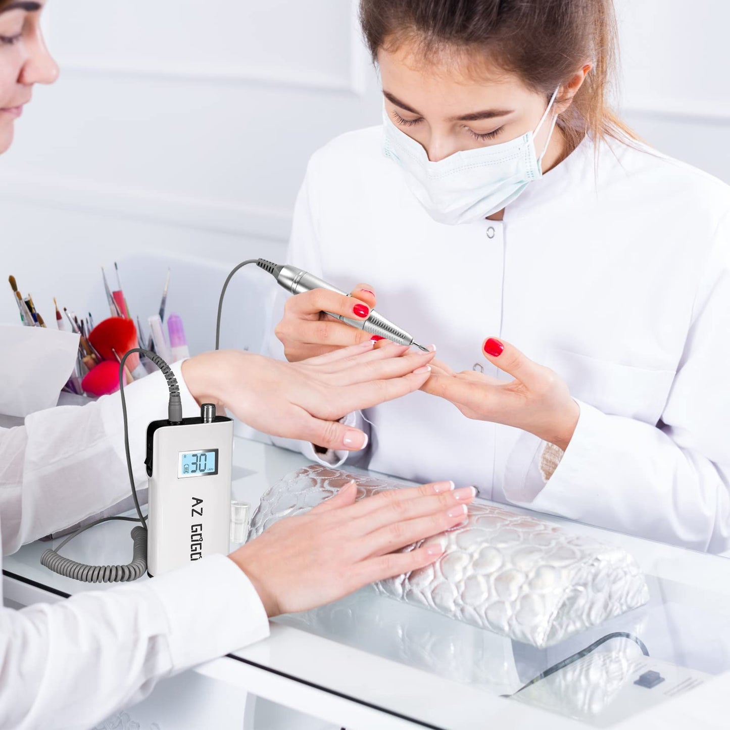 AZ GOGO Nail Drill Machine + Ceramic Nail Drill Bits