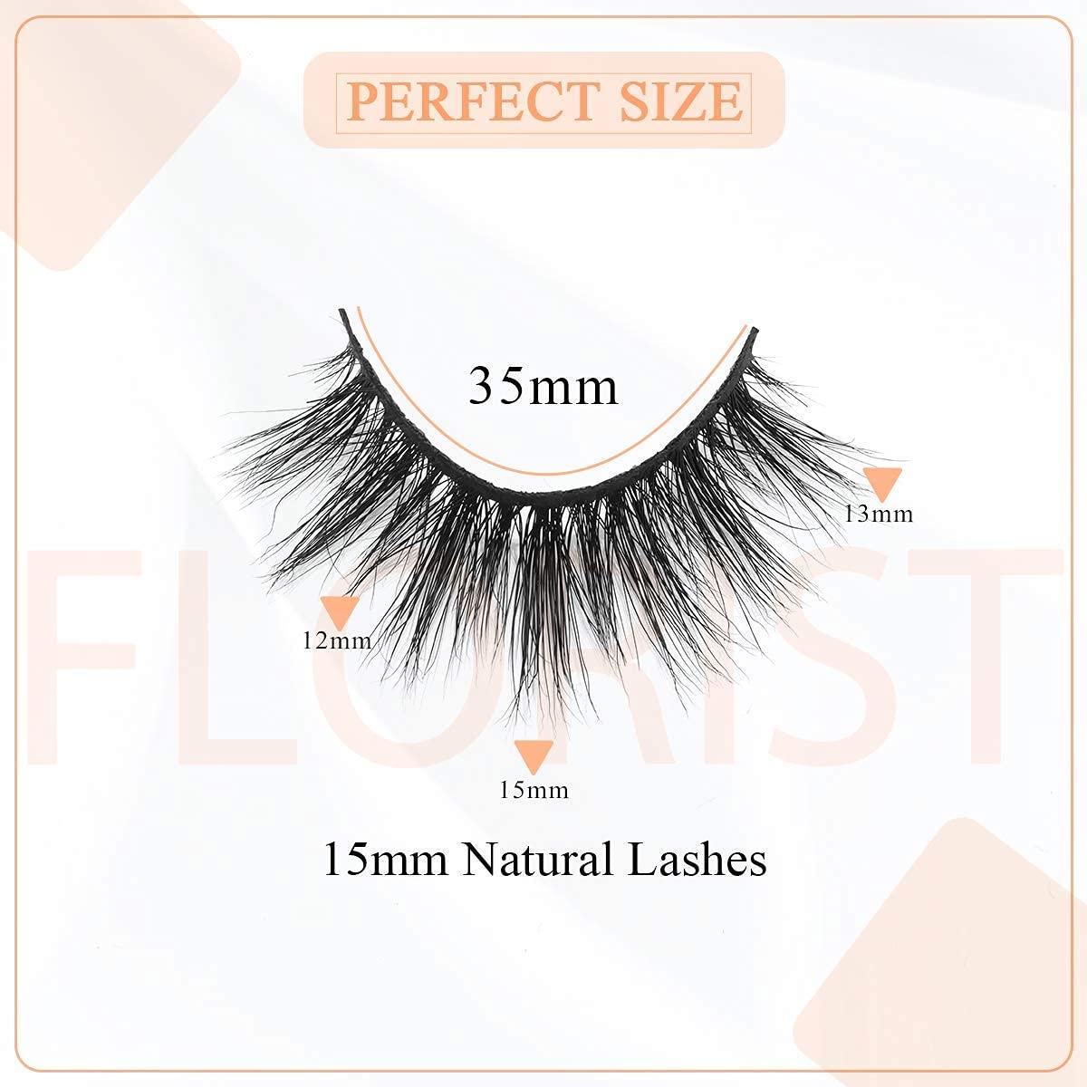 Wennalife Clip in Human Hair Extensions 14 Inch 120g 7pcs and 15mm Natural False Eyelashes 3D Mink Lashes