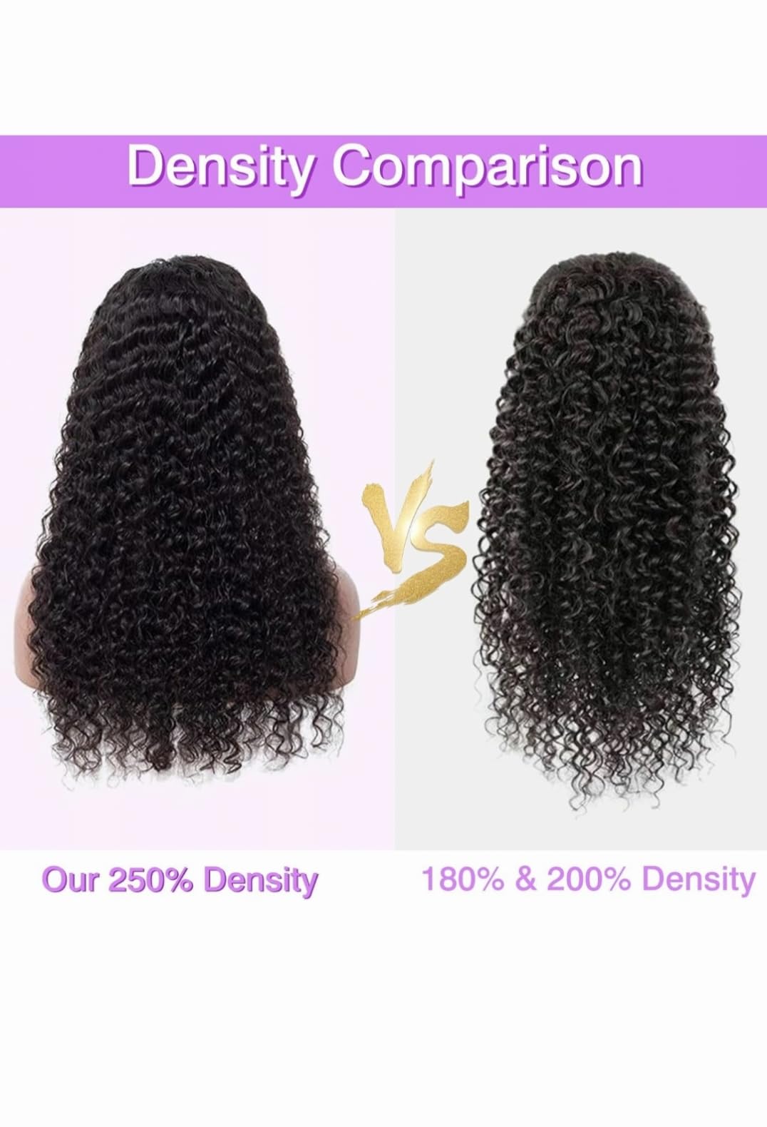 250% Density 13x4 deep Wave lace Front Wigs 250% Density Human Hair HD Transparent Curly Lace Frontal Wigs Human Hair for Black Women Pre Plucked Curly Wave Lace Front Wigs (Natural Color, 18inch)