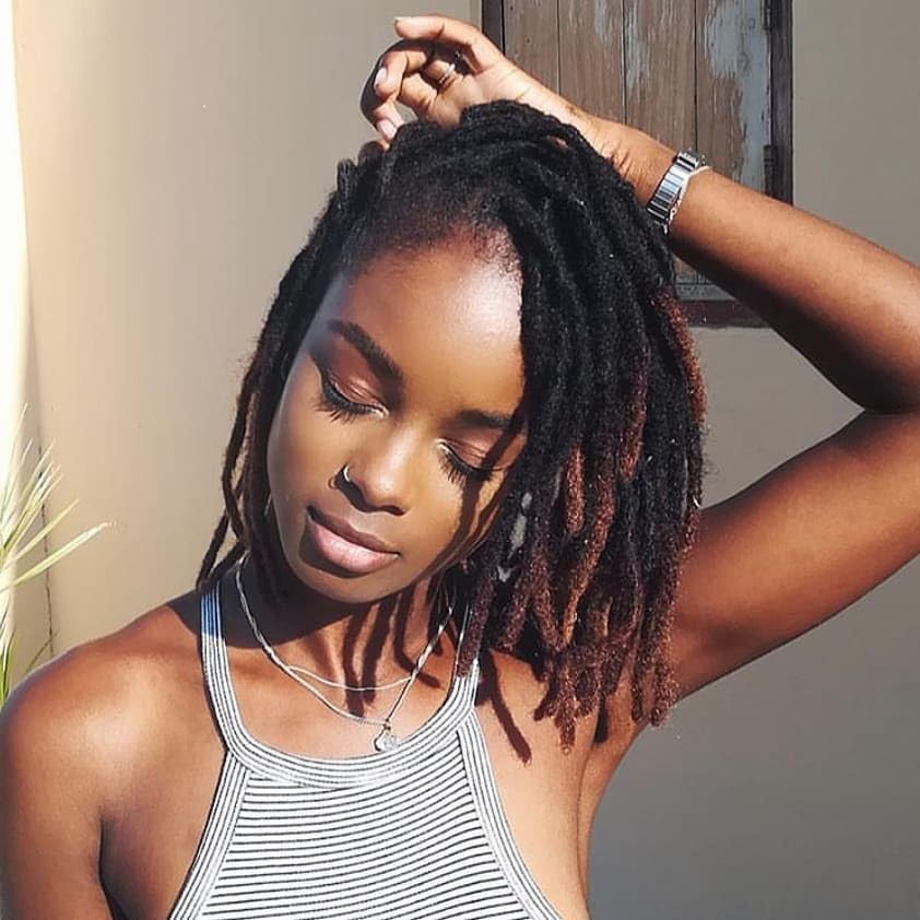 0.6cm 4 Inch Loc Extension Human Hair Thickness Natural Black Full Handmade Permanent Locs Can Be Dyed and Bleached for Women Men Kids Dreadlock Extensions Real Human Hair