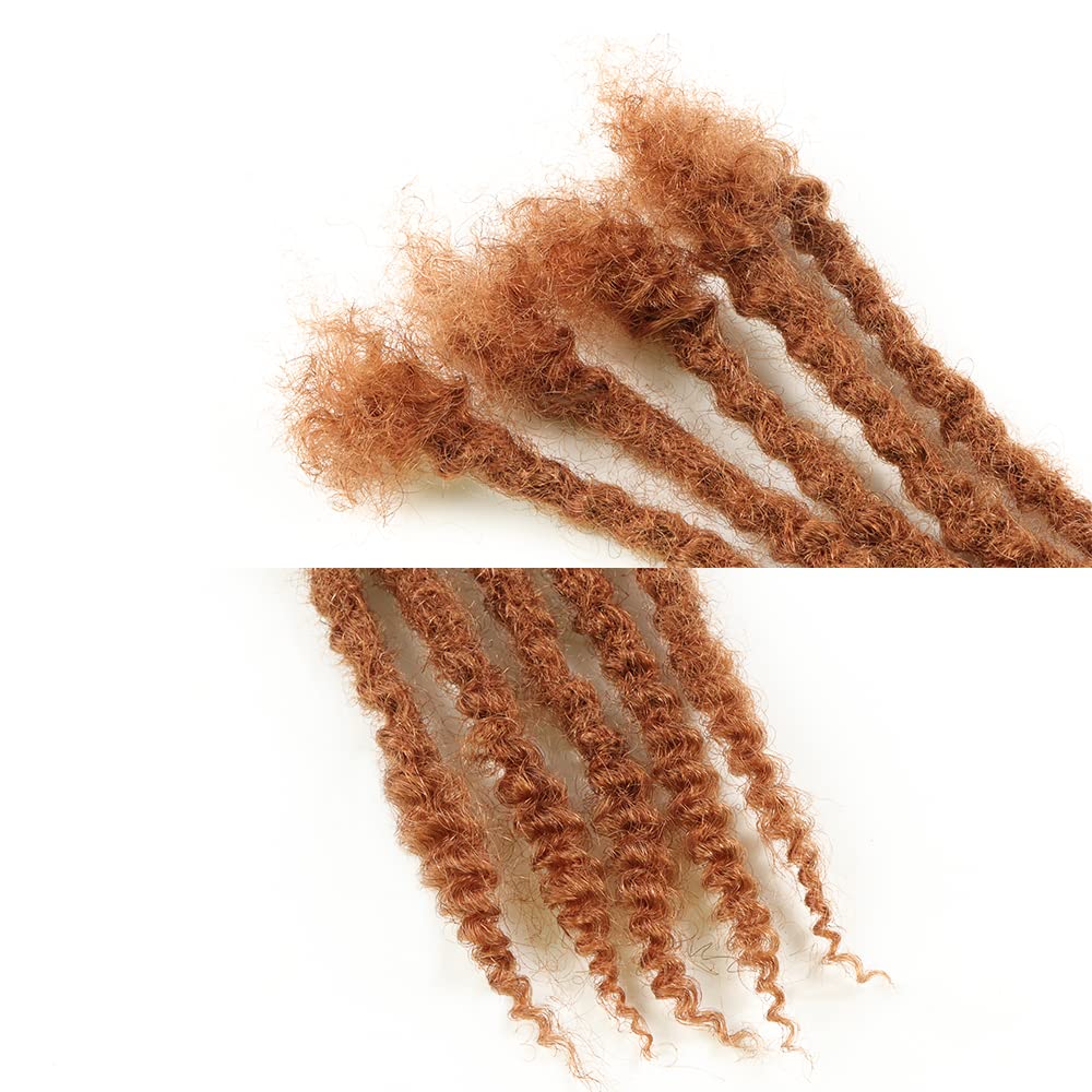 Orientdreads Human Textured Loc Extensions 0.4cm Loc Extension Human Hair,Natural Curly Hair,Full Handmade (12in 0.4cm 20 strands), 30)
